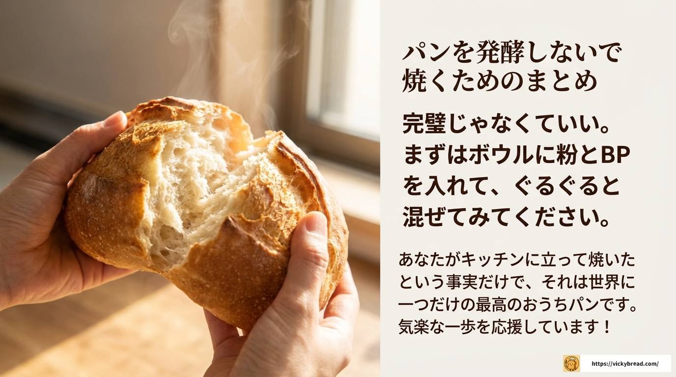 パンを発酵しないで焼く究極の時短テク!失敗しないコツとレシピ