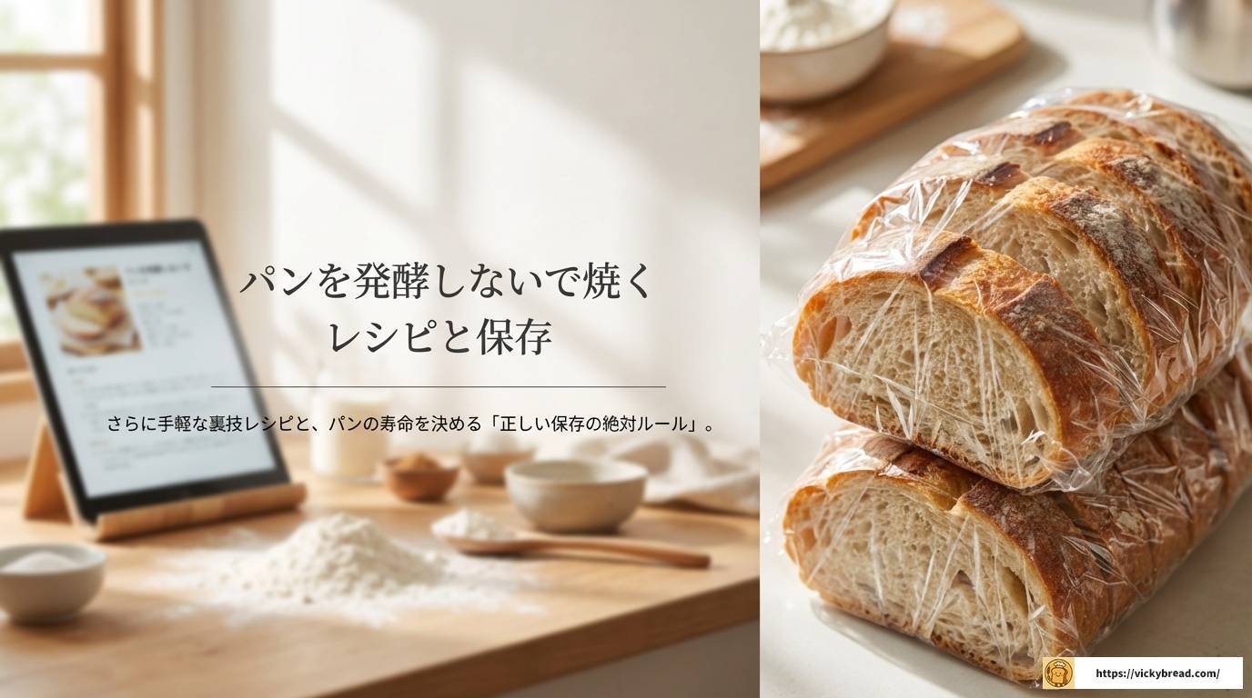 パンを発酵しないで焼く究極の時短テク!失敗しないコツとレシピ