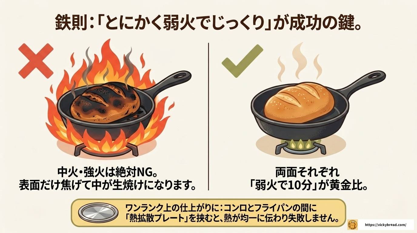 フランスパンをフライパンで焼く・温める完全ガイド