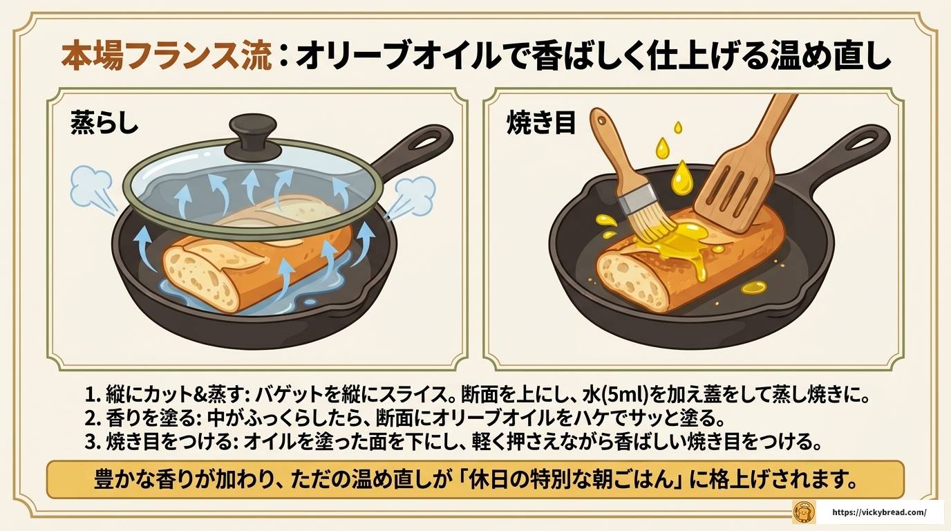 フランスパンをフライパンで焼く・温める完全ガイド
