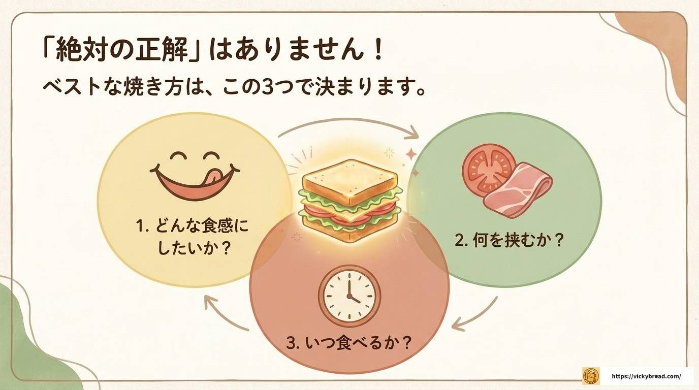 サンドイッチのパンは焼く？焼かない？迷ったときの選び方