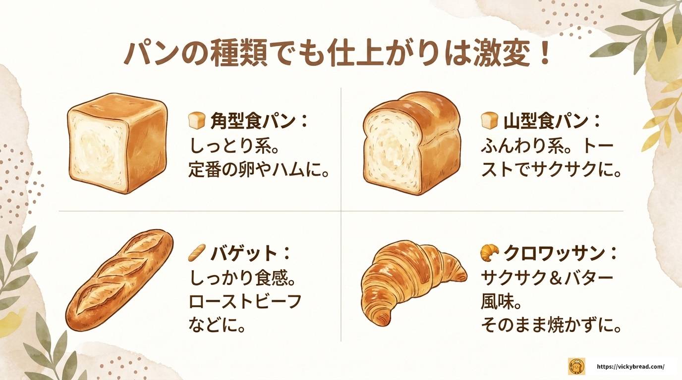 サンドイッチのパンは焼く？焼かない？迷ったときの選び方