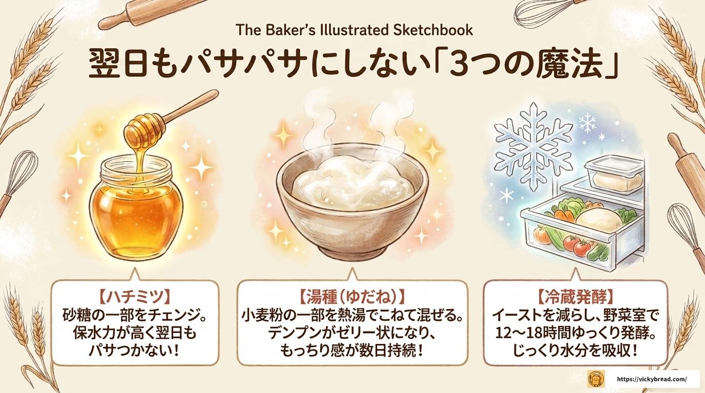 パンをふわふわにするコツ完全ガイド|翌日も固くならない裏技