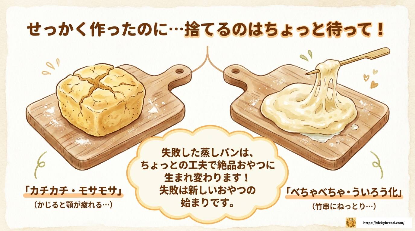 蒸しパン失敗のリメイク完全ガイド|べちゃべちゃも固いも復活