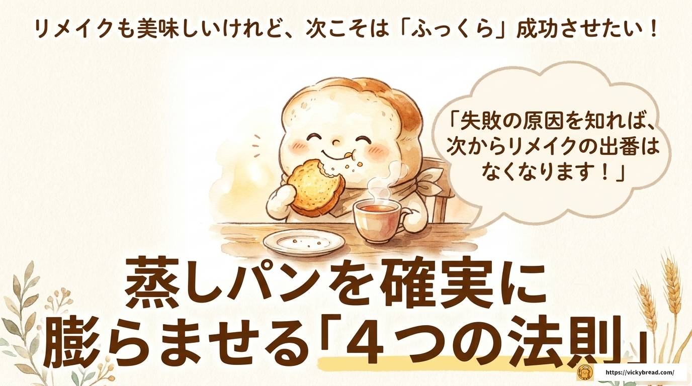 蒸しパン失敗のリメイク完全ガイド|べちゃべちゃも固いも復活
