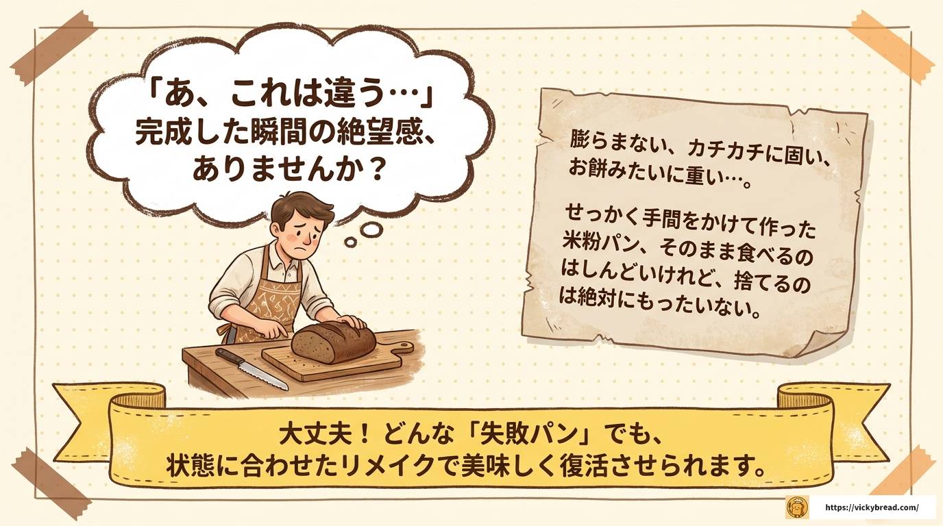 失敗した米粉パンのリメイク方法|固い・ういろう化も美味しく復活