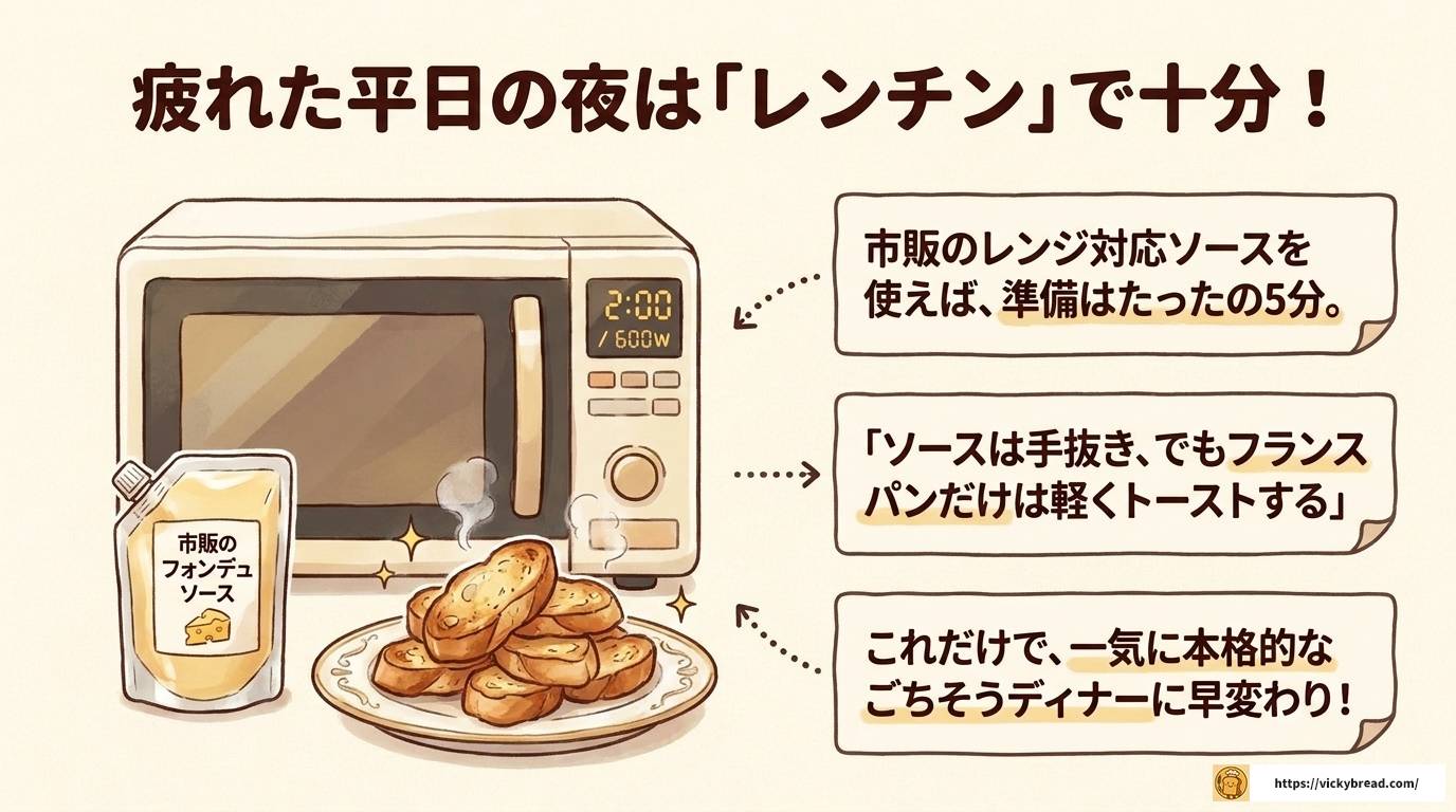 チーズフォンデュのフランスパンは焼く？そのまま？徹底解説