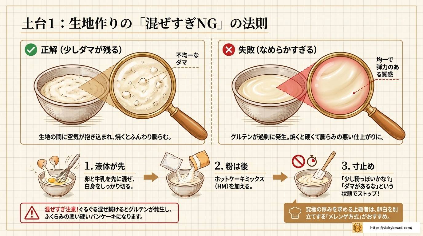 パンケーキをきれいにひっくり返すコツと失敗しない全手順