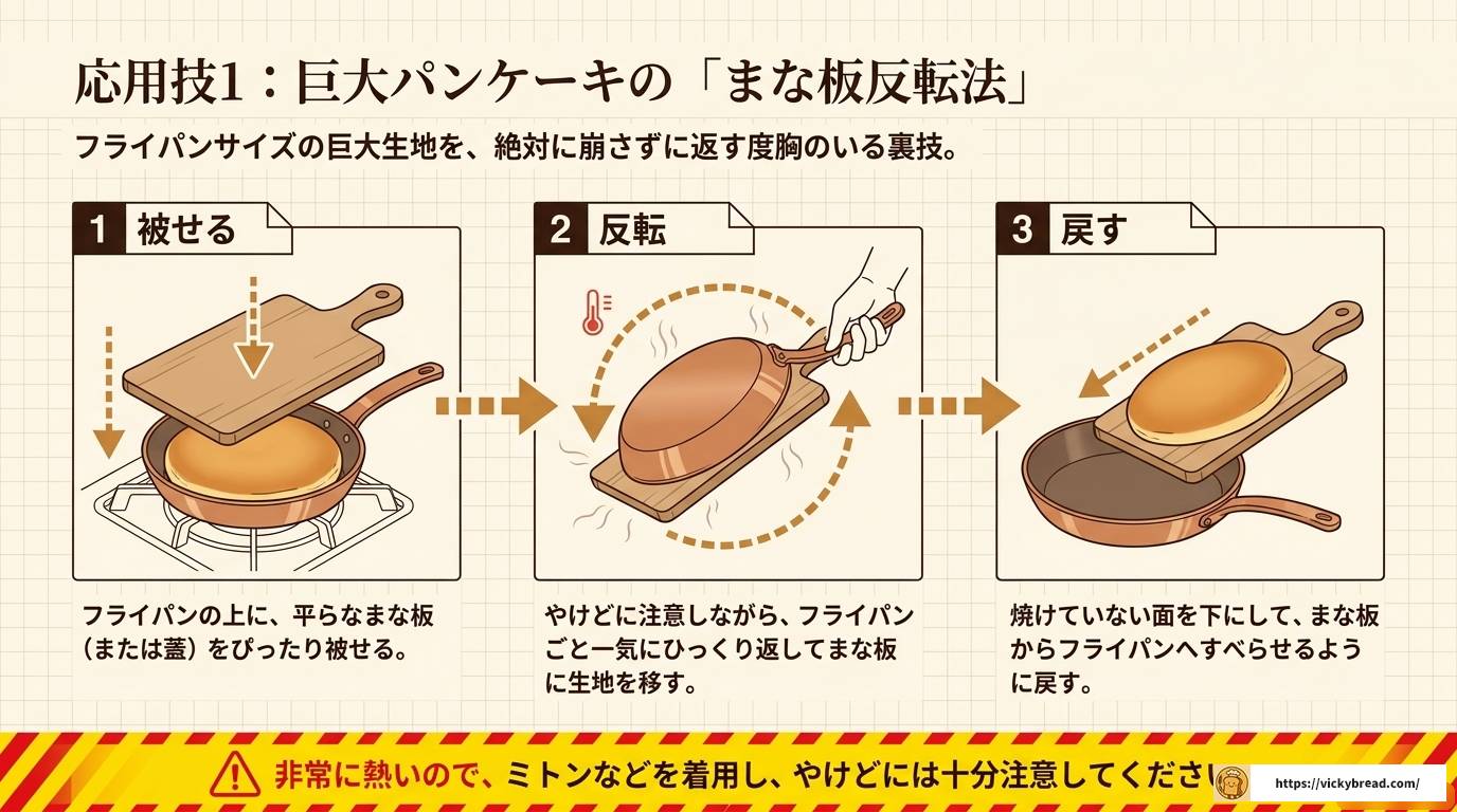 パンケーキをきれいにひっくり返すコツと失敗しない全手順