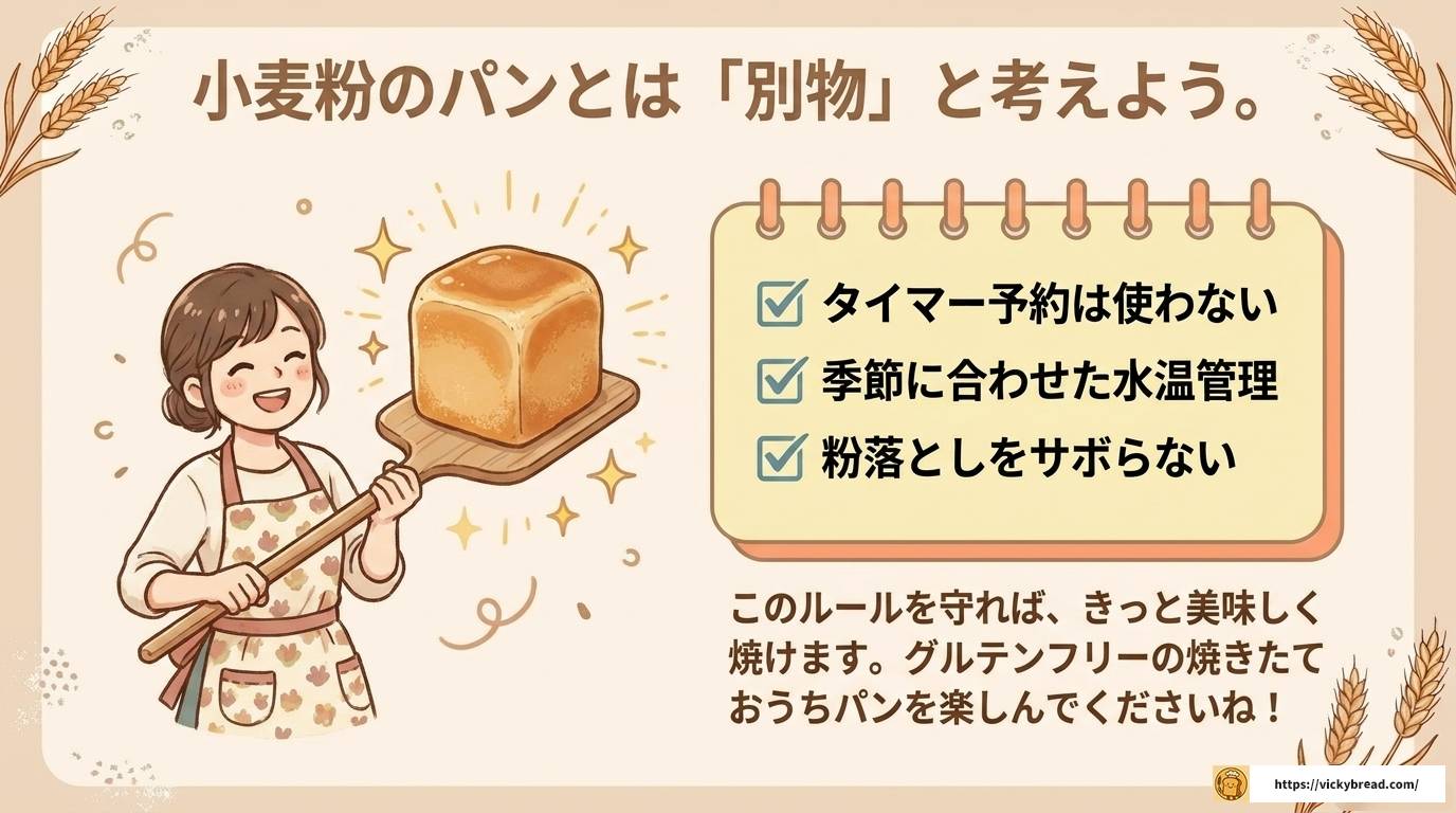 シロカのホームベーカリーで米粉パンが失敗する原因と対策