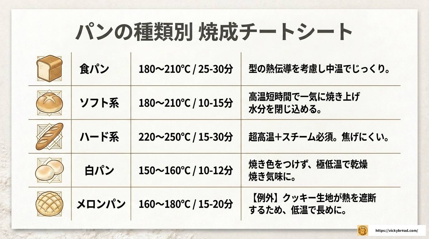 パンを焼く温度と時間の種類別目安と失敗しないコツ