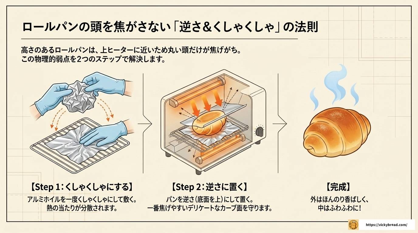 パンを焼く時のアルミホイル活用術！焦げ防止から冷凍保存まで