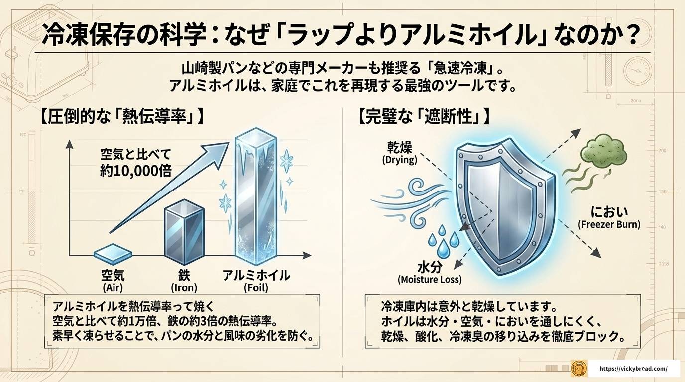 パンを焼く時のアルミホイル活用術！焦げ防止から冷凍保存まで