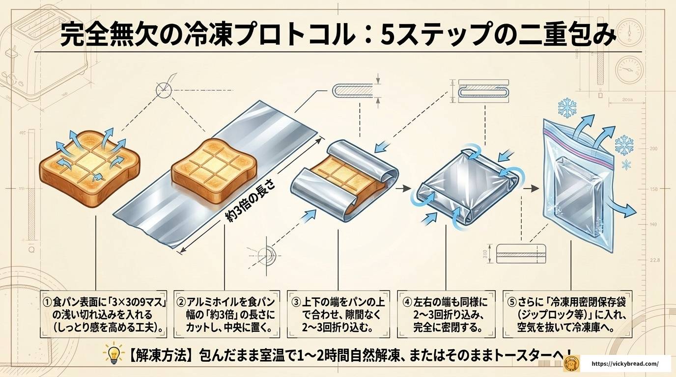 パンを焼く時のアルミホイル活用術！焦げ防止から冷凍保存まで