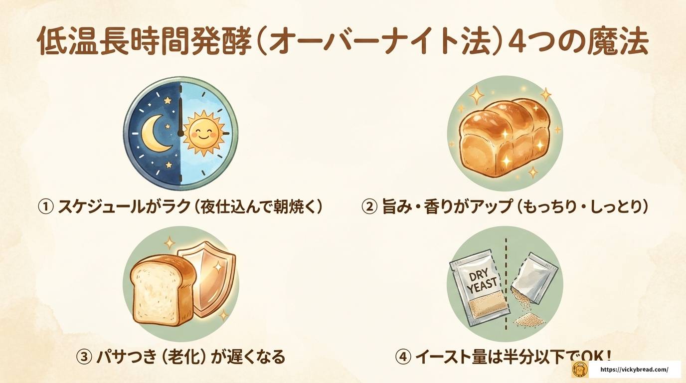 パンを焼く前に冷蔵庫に入れる方法と失敗しないコツ