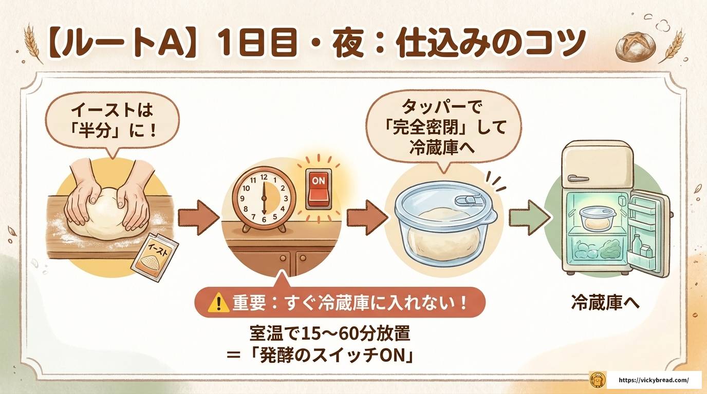 パンを焼く前に冷蔵庫に入れる方法と失敗しないコツ