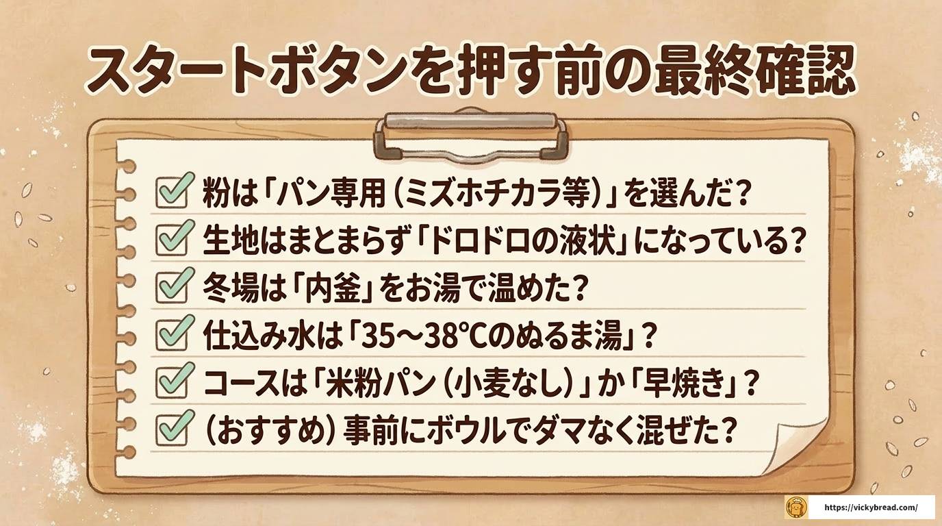 ホームベーカリーで米粉パンが失敗する原因と解決策まとめ