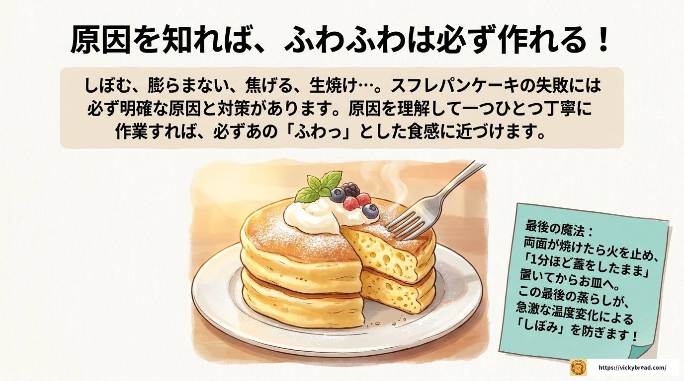 スフレパンケーキの失敗原因と完全攻略！もう失敗しない