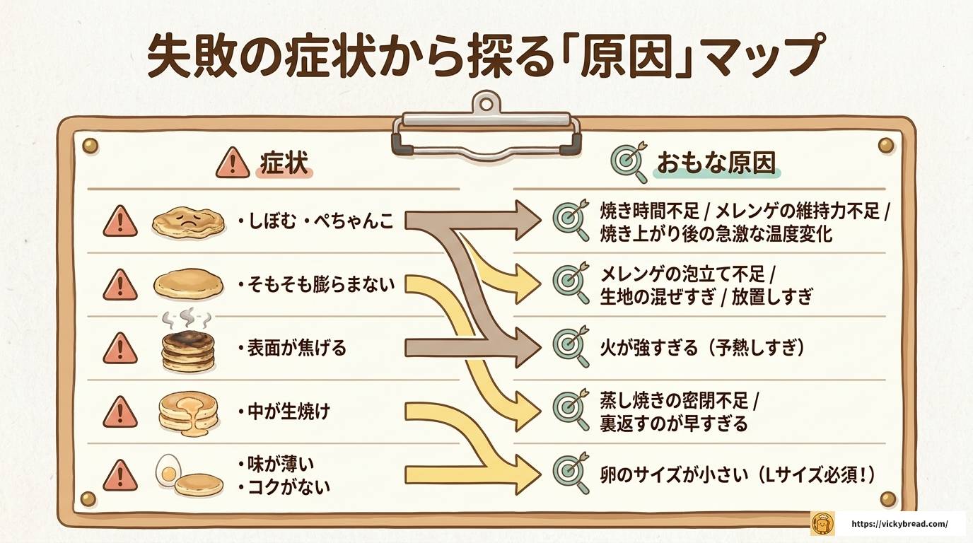 スフレパンケーキの失敗原因と完全攻略！もう失敗しない
