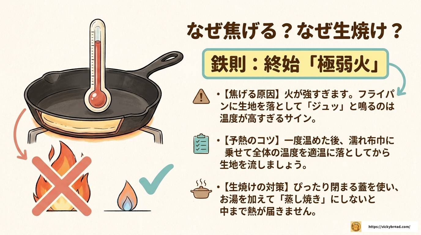 スフレパンケーキの失敗原因と完全攻略！もう失敗しない