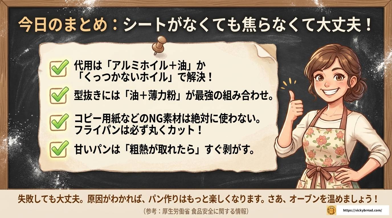 パンを焼く時にクッキングシートがない!代用品と対策まとめ