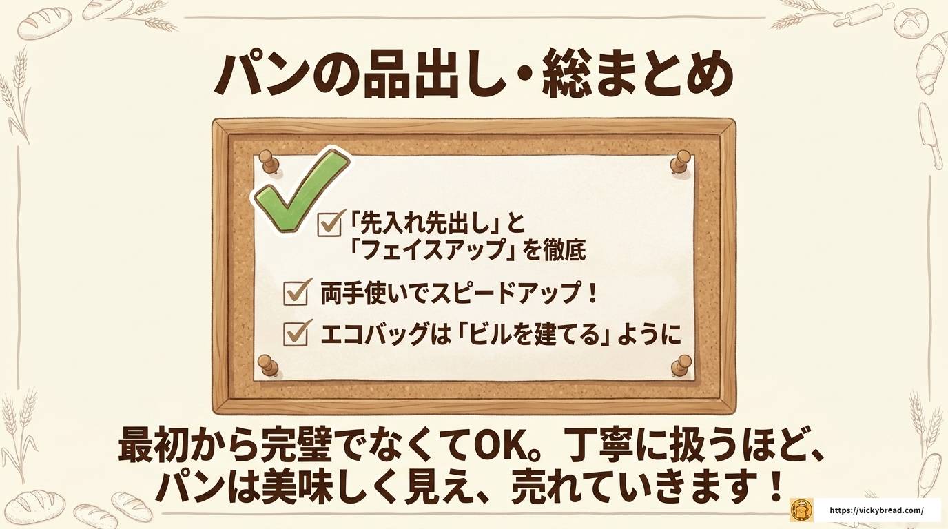 パンの品出しコツを完全解説!売り場づくりと作業効率化