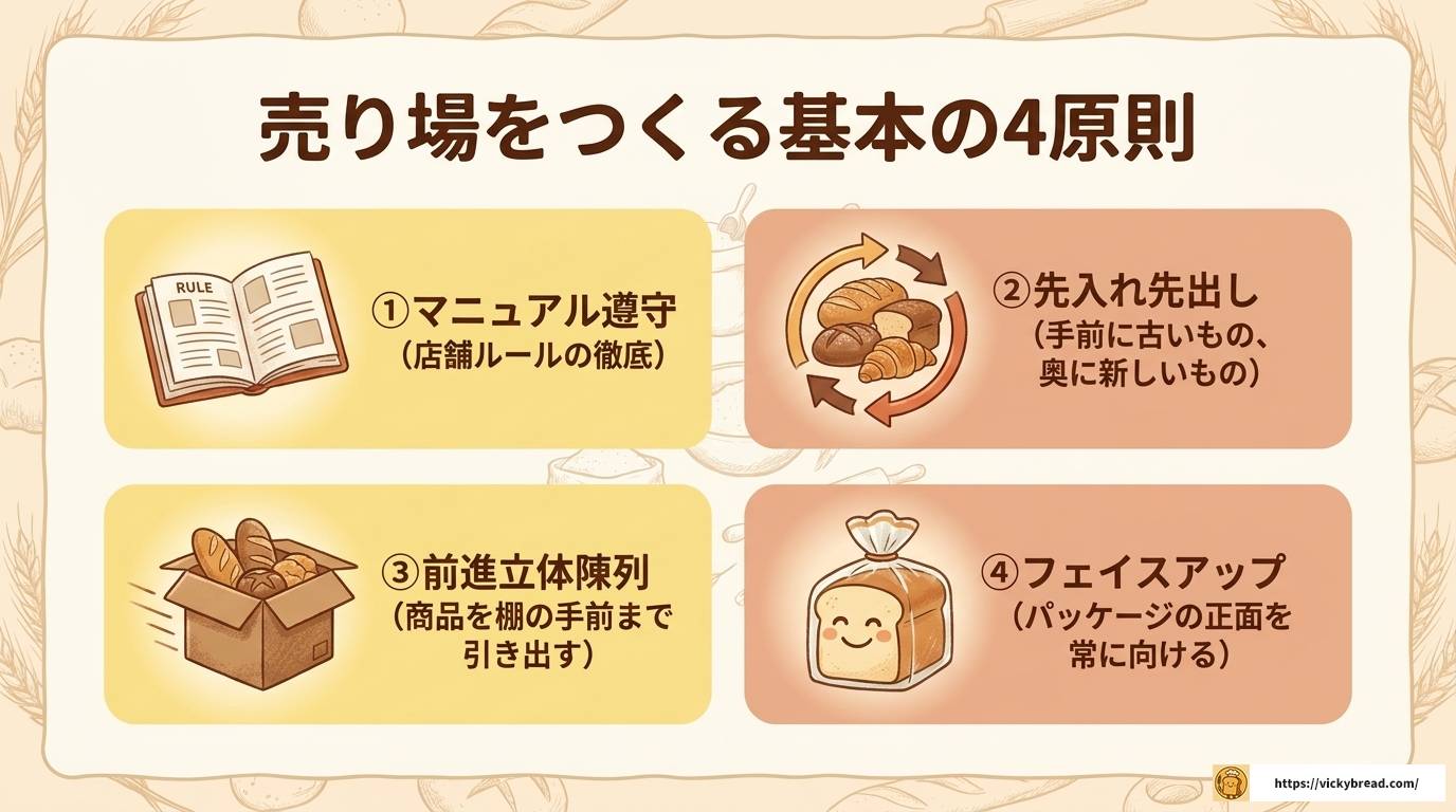 パンの品出しコツを完全解説!売り場づくりと作業効率化