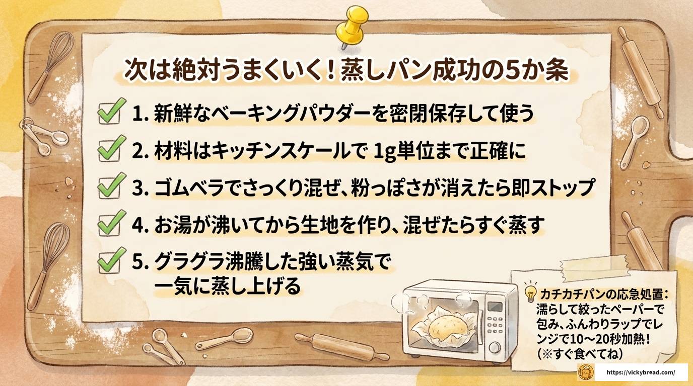 蒸しパンが失敗する原因と対策・リメイク術を完全解説