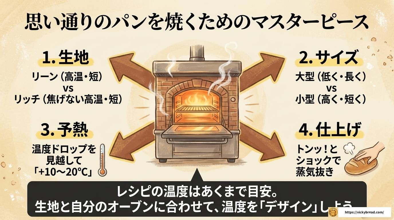 パンを焼く温度と時間の完全ガイド|プロ直伝の焼成テクニック集