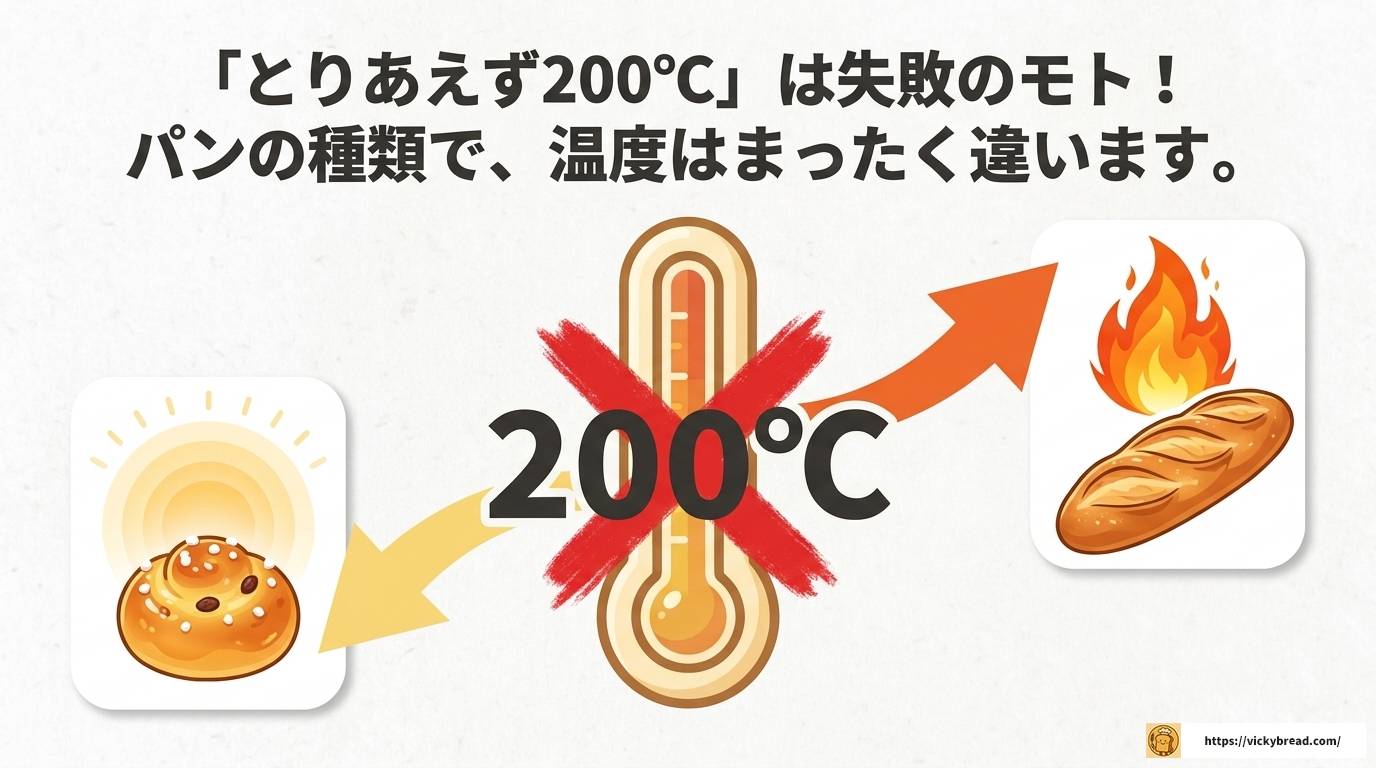パンを焼く温度とオーブンの設定完全ガイド｜種類別の目安一覧