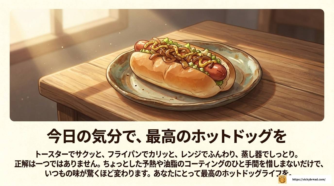 ホットドッグのパンを焼く技術で驚くほど美味しく仕上げる方法