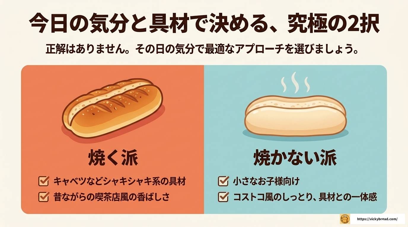 ホットドッグのパンを焼く技術で驚くほど美味しく仕上げる方法
