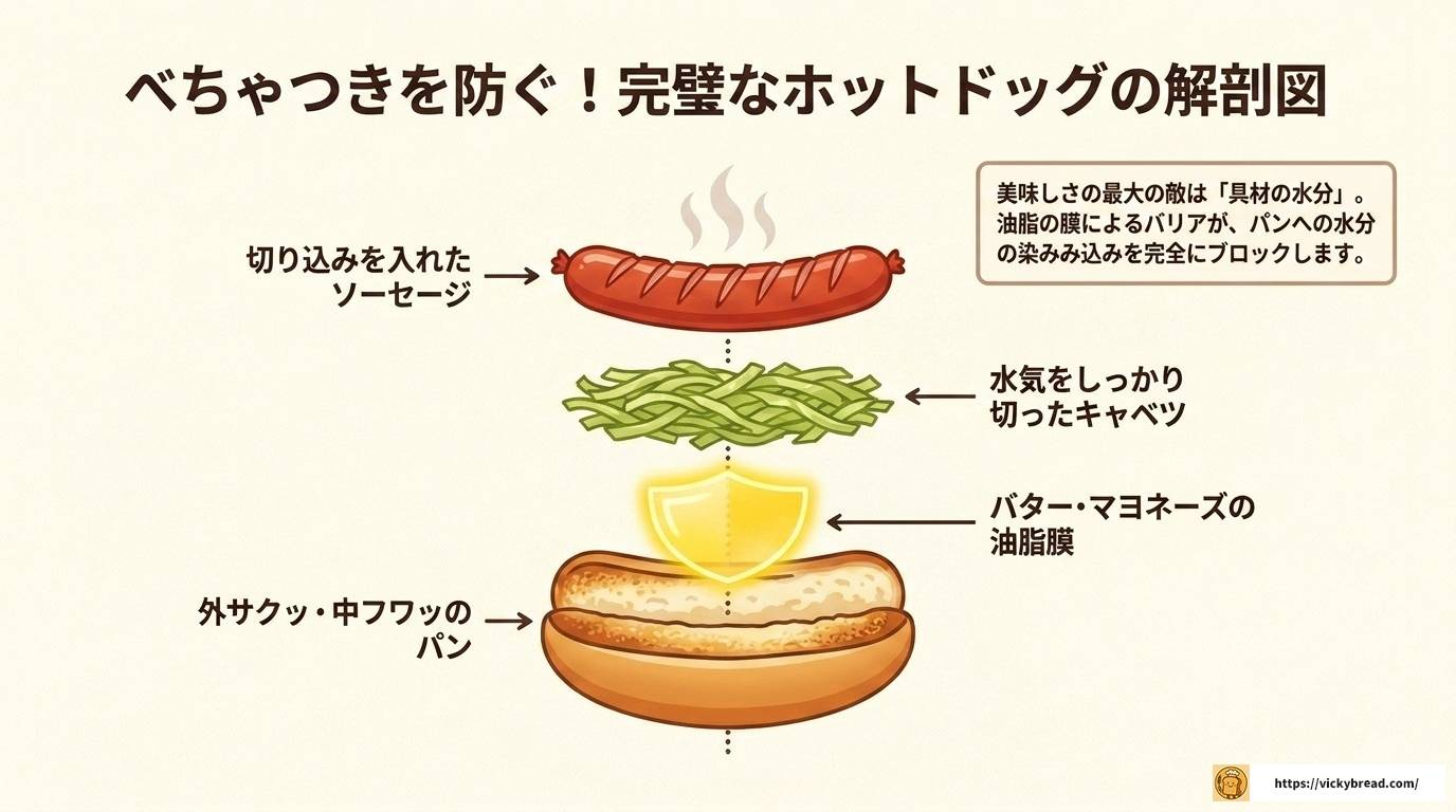 ホットドッグのパンを焼く技術で驚くほど美味しく仕上げる方法