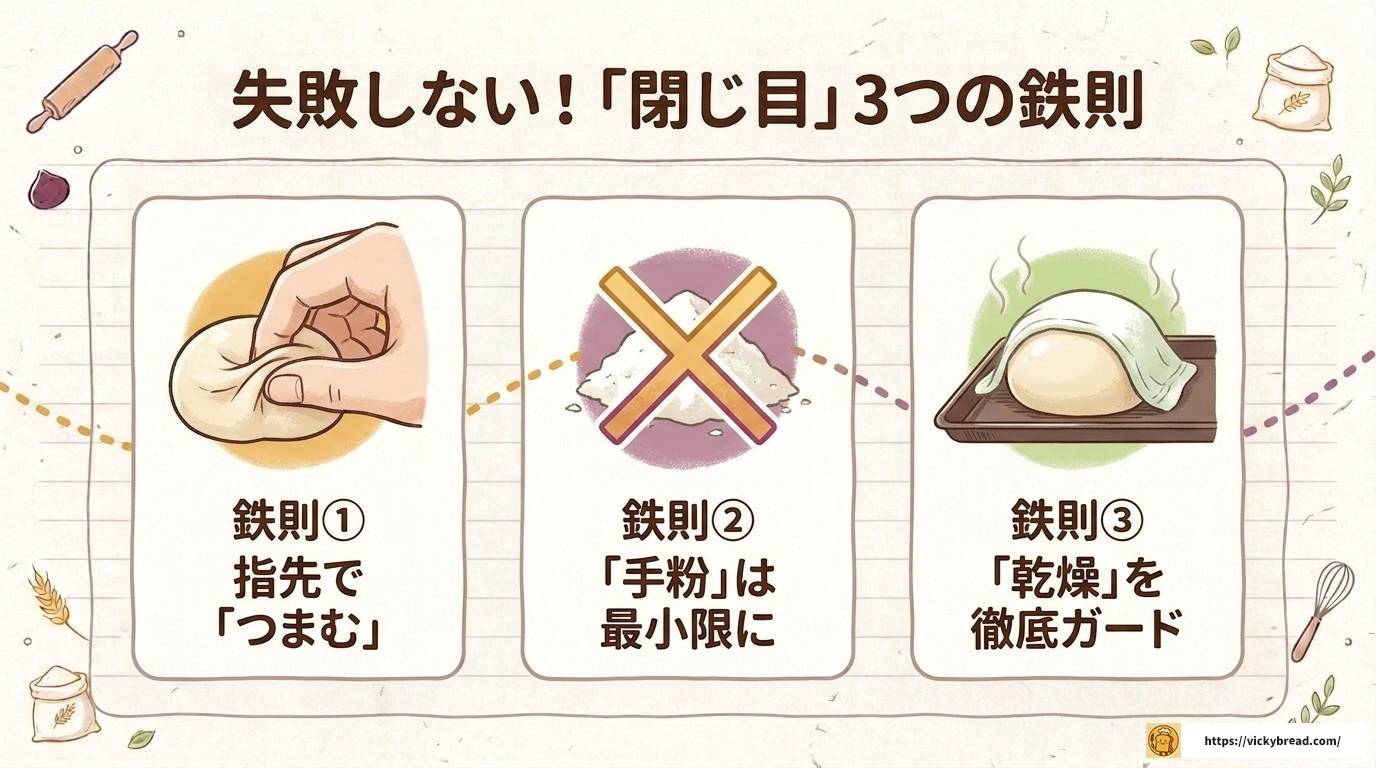 パンの閉じ目のコツを徹底解説！失敗しないための成形テクニック