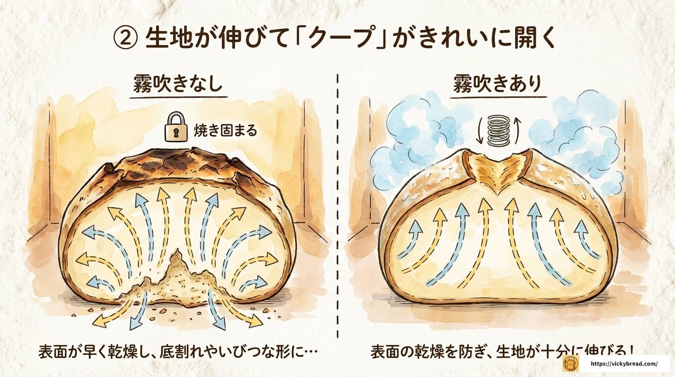 パン焼く前の霧吹きの効果とは?膨らみ・食感アップの秘訣を解説