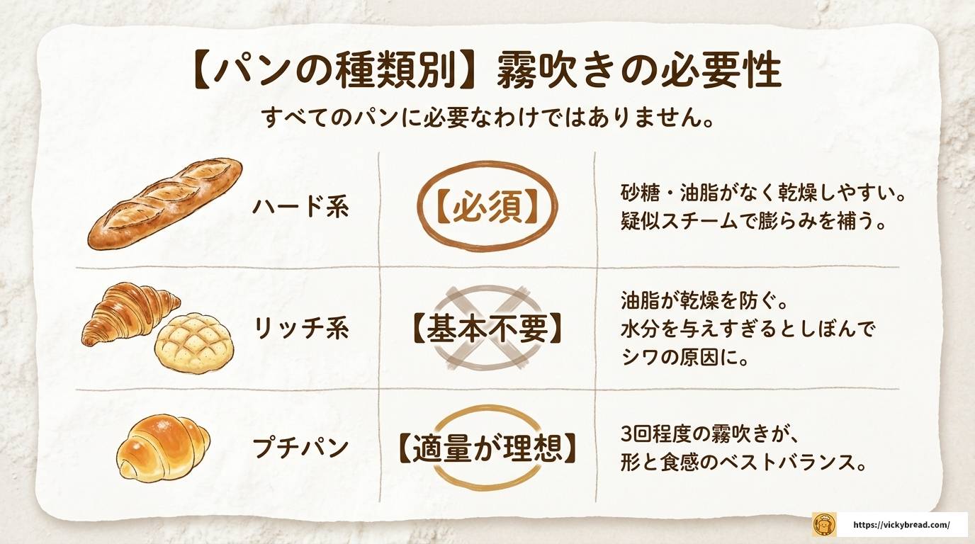 パン焼く前の霧吹きの効果とは?膨らみ・食感アップの秘訣を解説